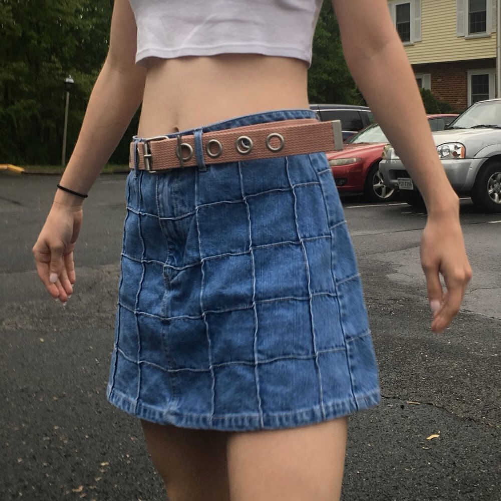 Forever21 patchwork denim mini skirt 25 0